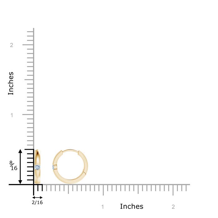 A - Aquamarine / 0.06 CT / 14 KT Yellow Gold