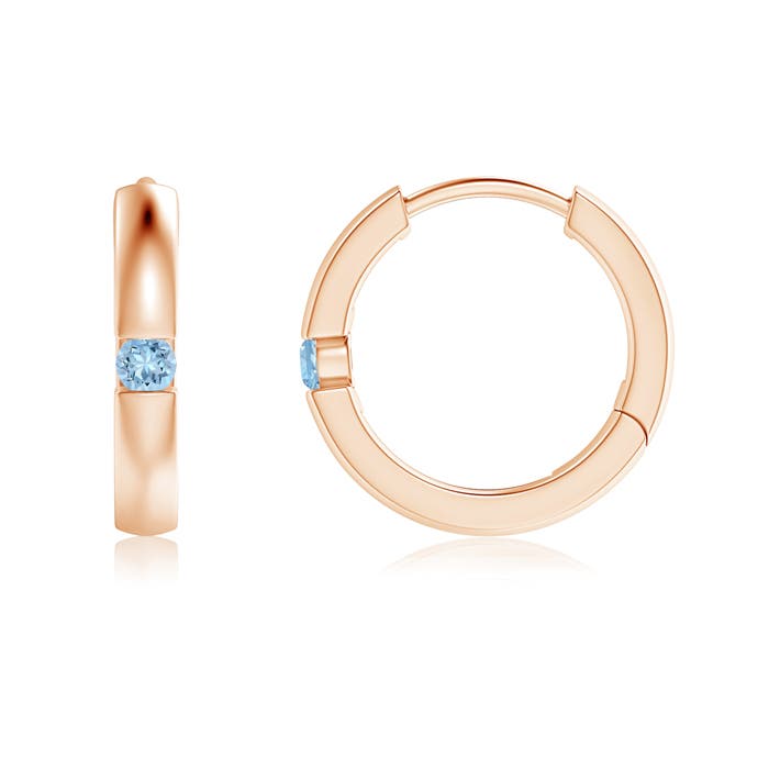 AAA - Aquamarine / 0.06 CT / 14 KT Rose Gold