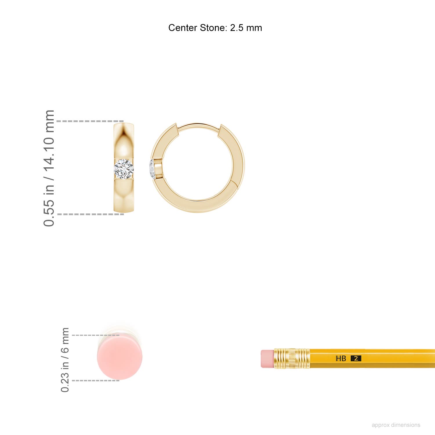 HSI2 / 0.14 CT / 14 KT Yellow Gold