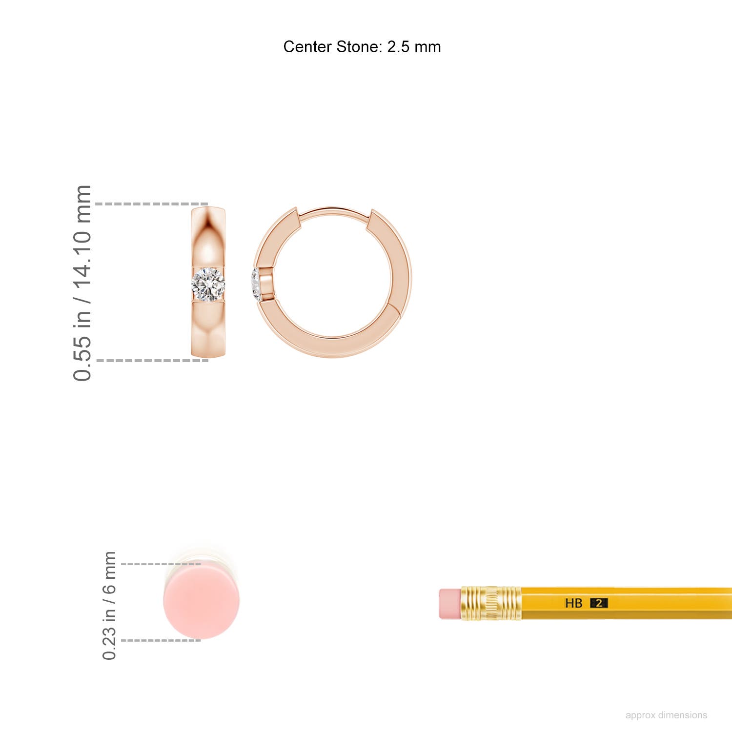 I-J, I1-I2 / 0.14 CT / 14 KT Rose Gold