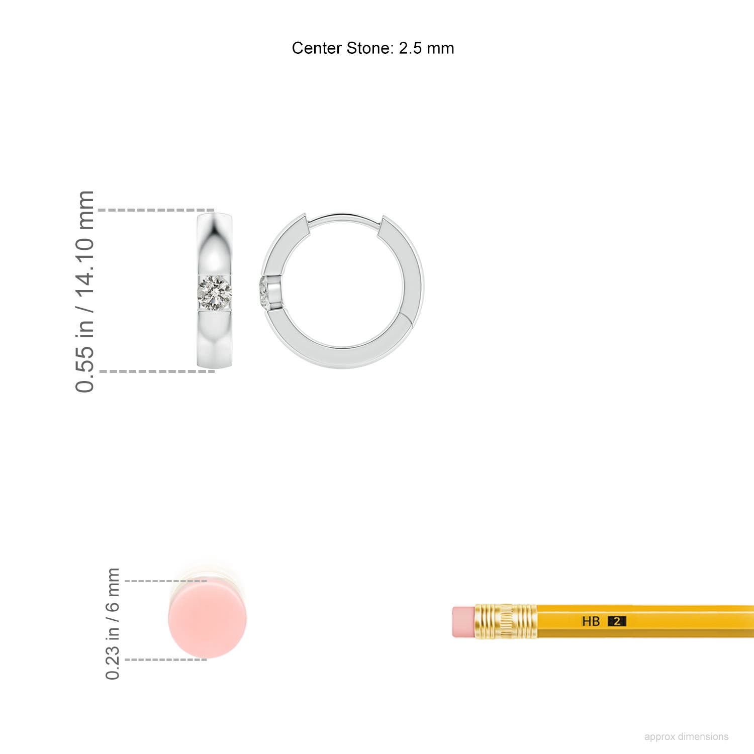 KI3 / 0.14 CT / 14 KT White Gold