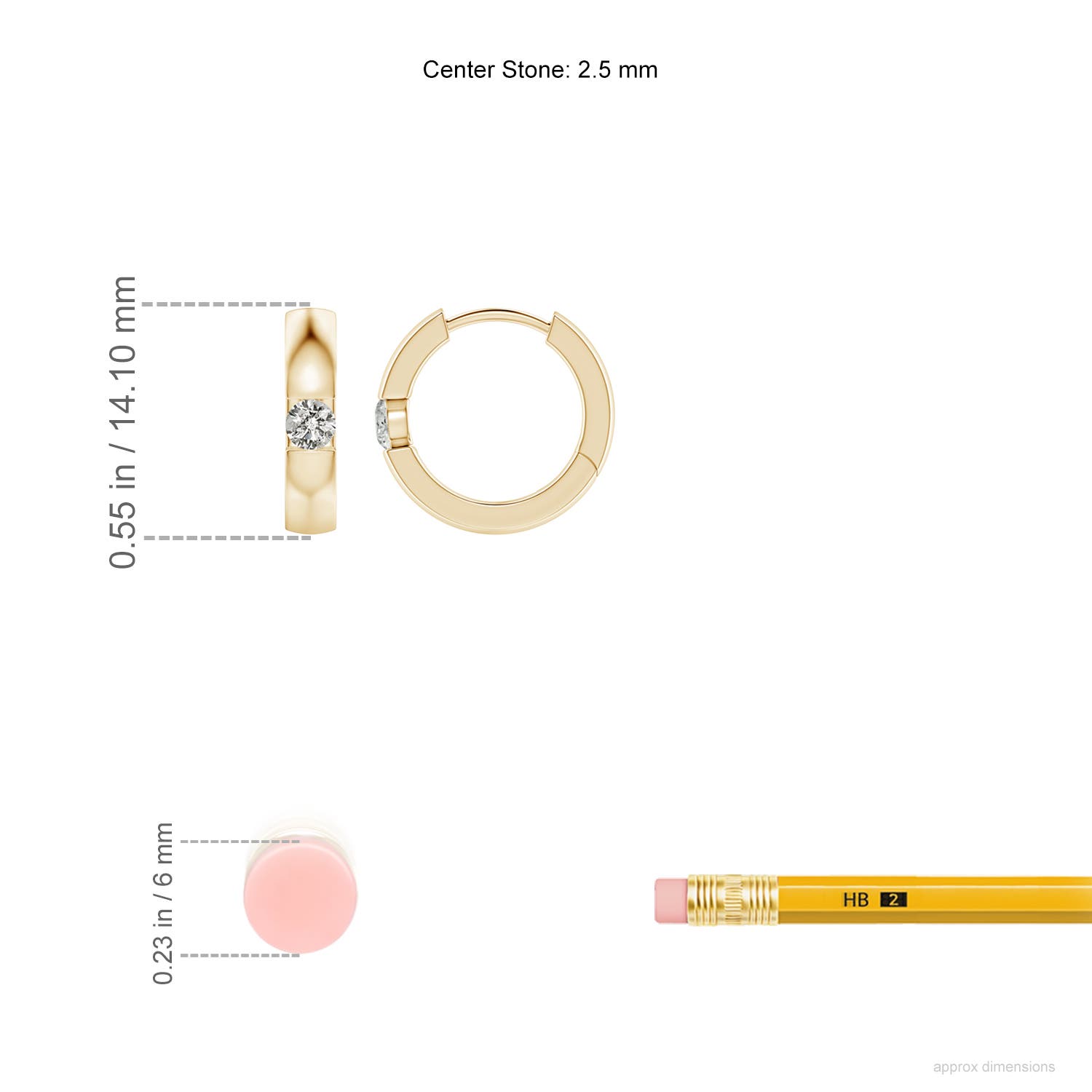 KI3 / 0.14 CT / 14 KT Yellow Gold