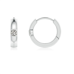 Hoops White Gold Diamond Earrings