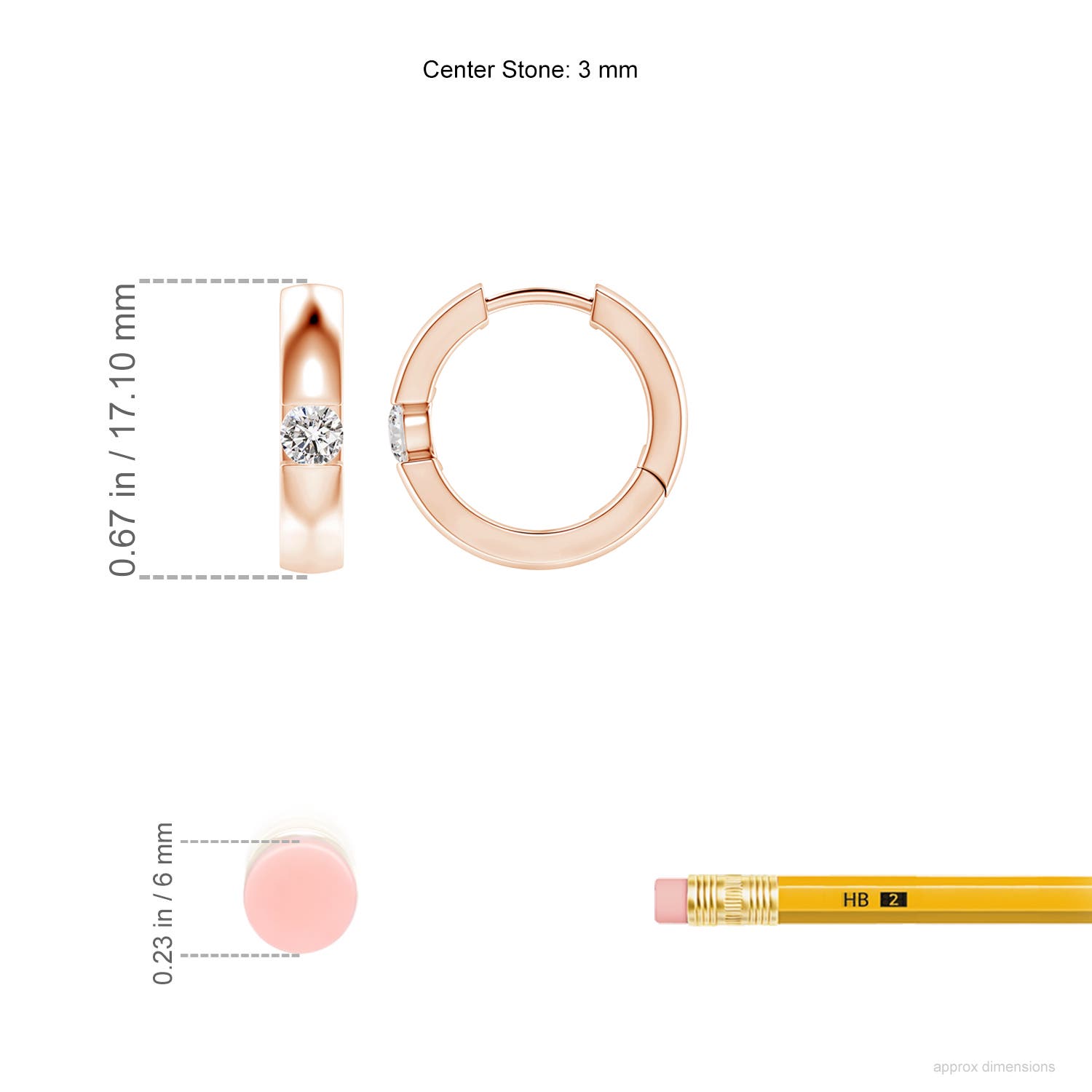 I-J, I1-I2 / 0.21 CT / 14 KT Rose Gold