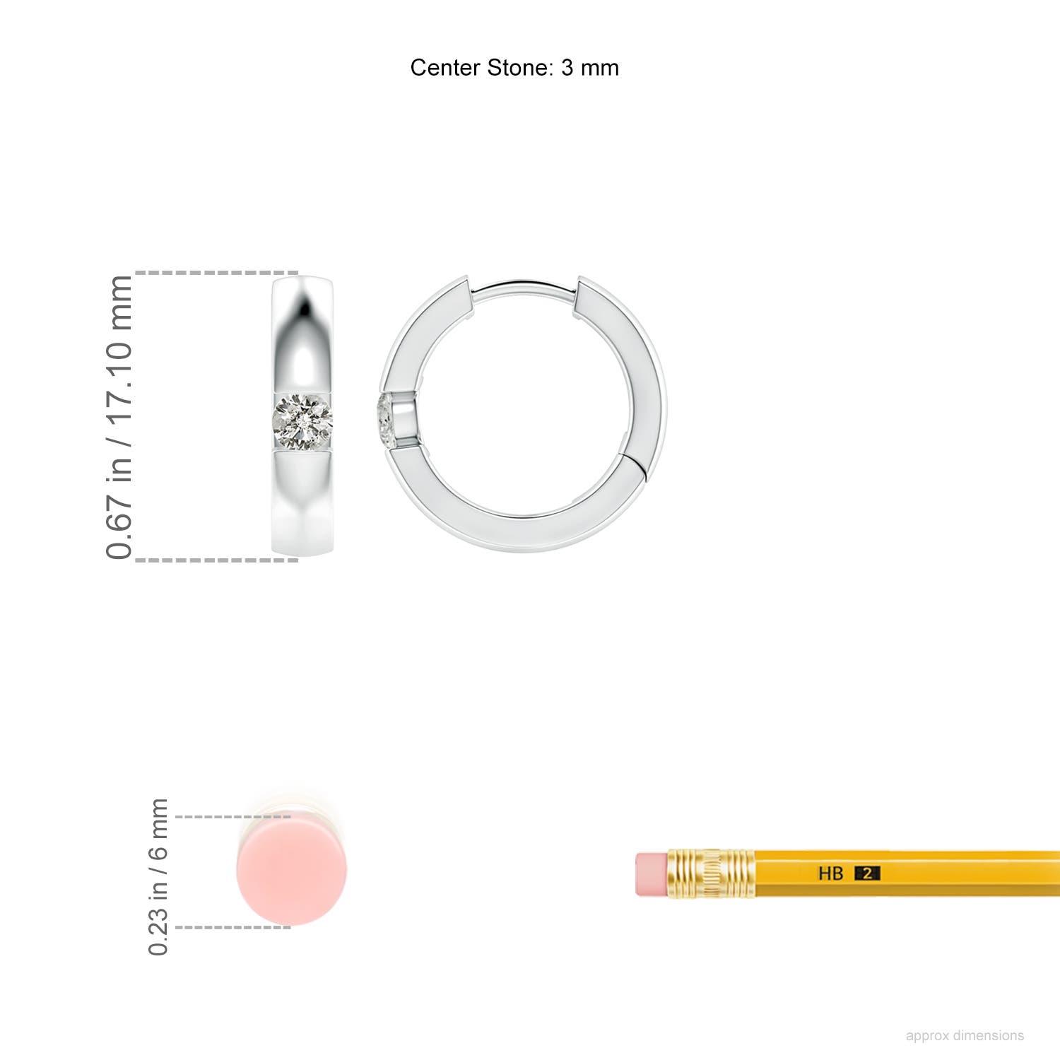 KI3 / 0.21 CT / 14 KT White Gold