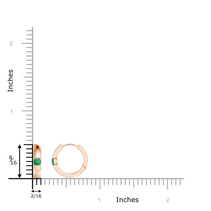 A - Emerald / 0.13 CT / 14 KT Rose Gold