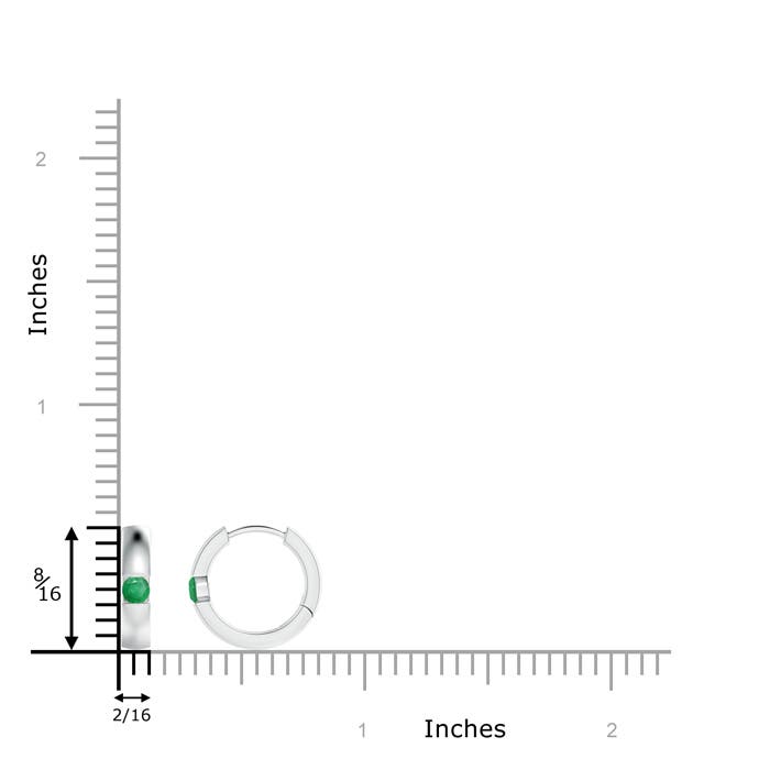 A - Emerald / 0.13 CT / 14 KT White Gold