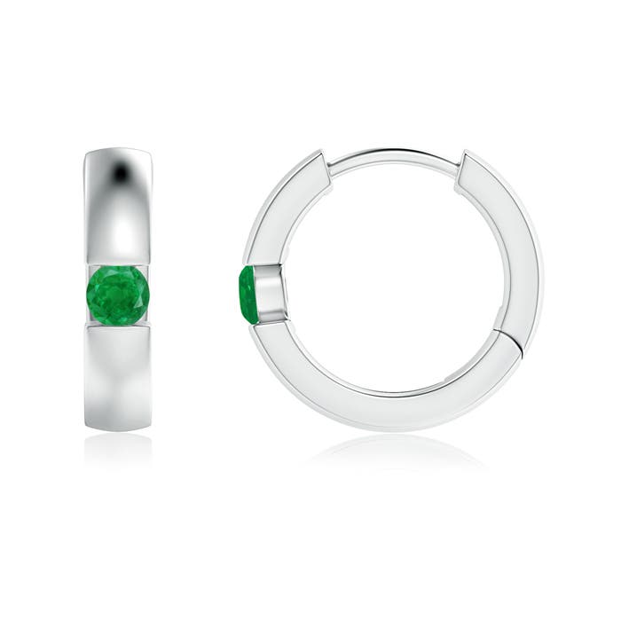 AA - Emerald / 0.13 CT / 14 KT White Gold