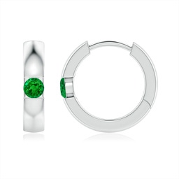 Platinum Platinum Emerald Earrings