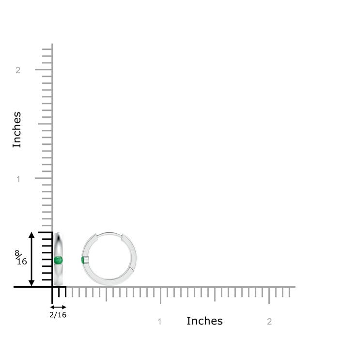 A - Emerald / 0.09 CT / 14 KT White Gold