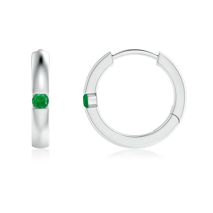 AA - Emerald / 0.09 CT / 14 KT White Gold