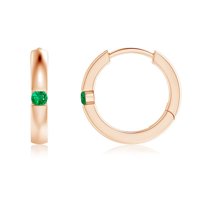 AAA - Emerald / 0.09 CT / 14 KT Rose Gold