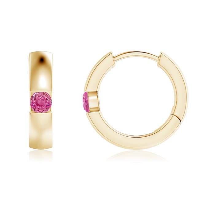 AAA - Pink Sapphire / 0.17 CT / 14 KT Yellow Gold