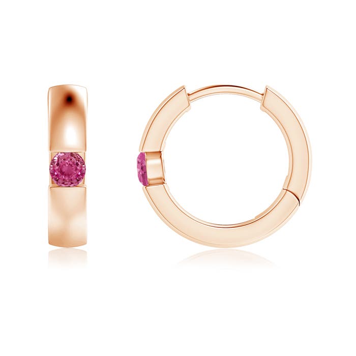 AAAA - Pink Sapphire / 0.17 CT / 14 KT Rose Gold