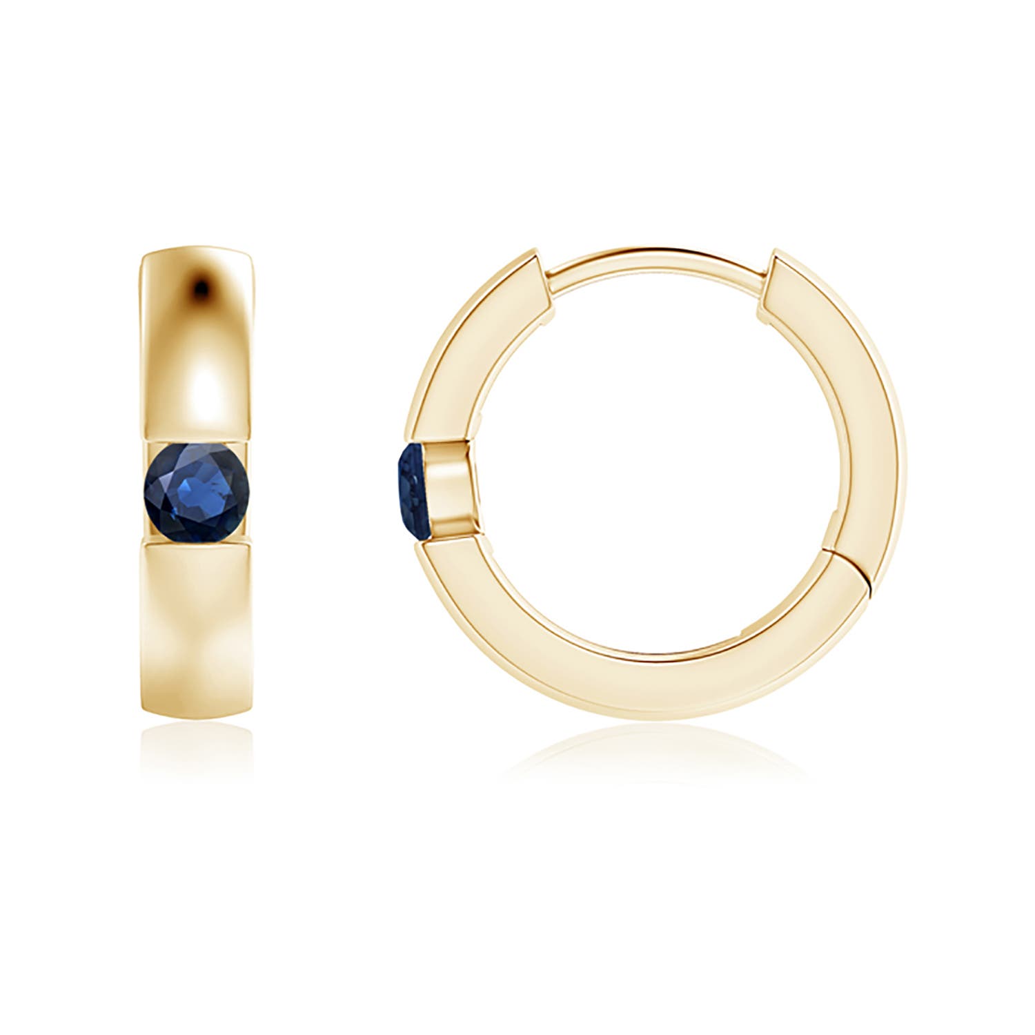 AA - Blue Sapphire / 0.18 CT / 14 KT Yellow Gold