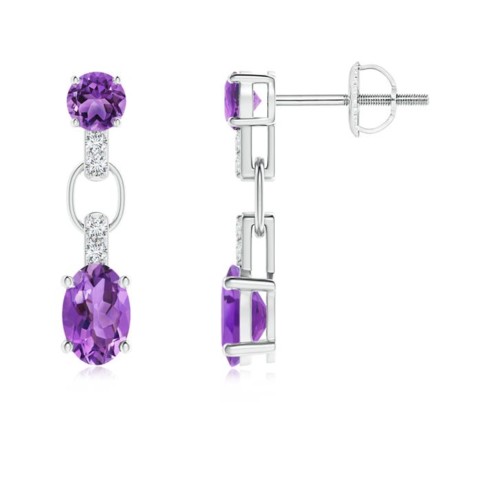 AA - Amethyst / 1.18 CT / 14 KT White Gold