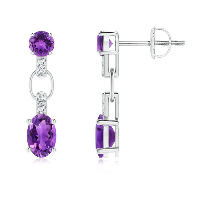 AAA - Amethyst / 1.18 CT / 14 KT White Gold