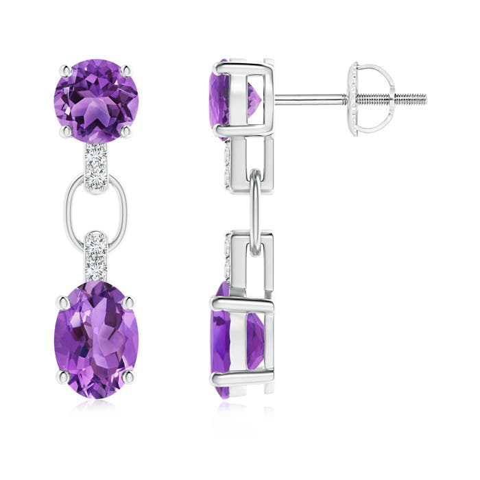 AA - Amethyst / 2.38 CT / 14 KT White Gold