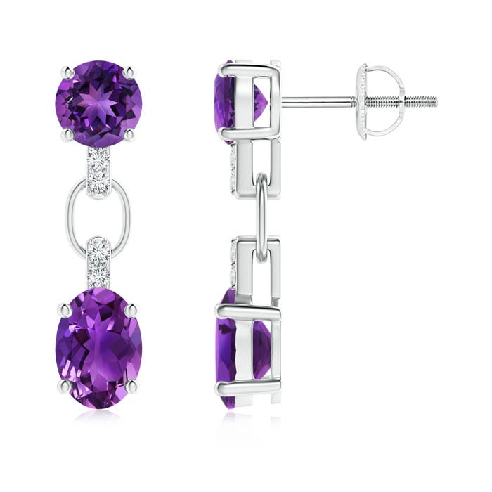 AAAA - Amethyst / 2.38 CT / 14 KT White Gold