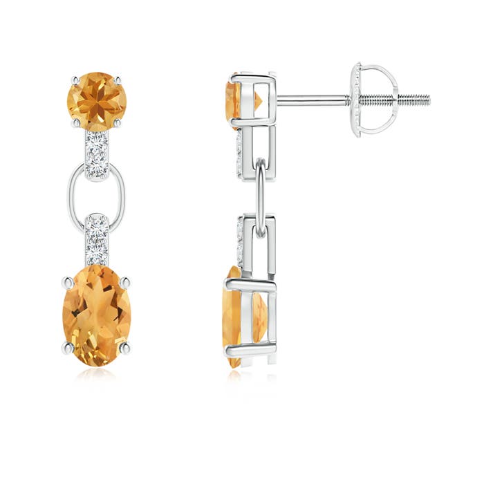 A - Citrine / 1.18 CT / 14 KT White Gold