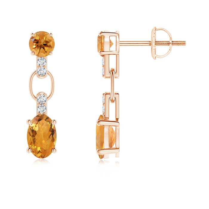 AA - Citrine / 1.18 CT / 14 KT Rose Gold