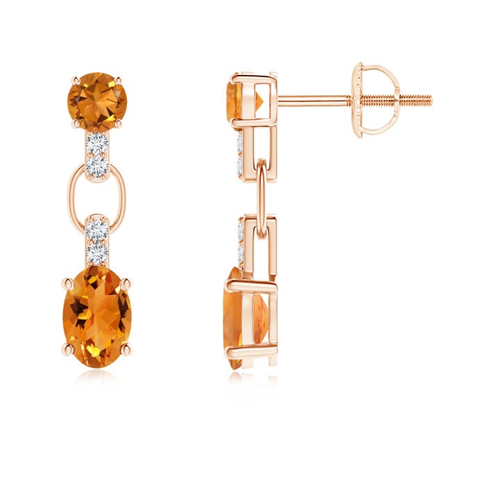 AAA - Citrine / 1.18 CT / 14 KT Rose Gold