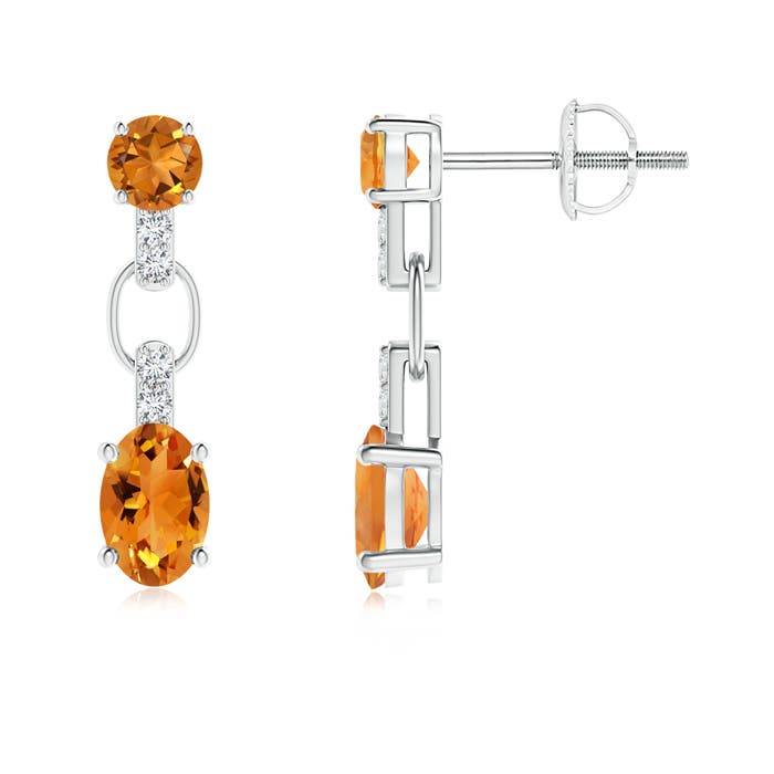 AAA - Citrine / 1.18 CT / 14 KT White Gold