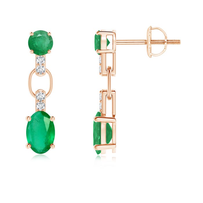 A - Emerald / 1.16 CT / 14 KT Rose Gold