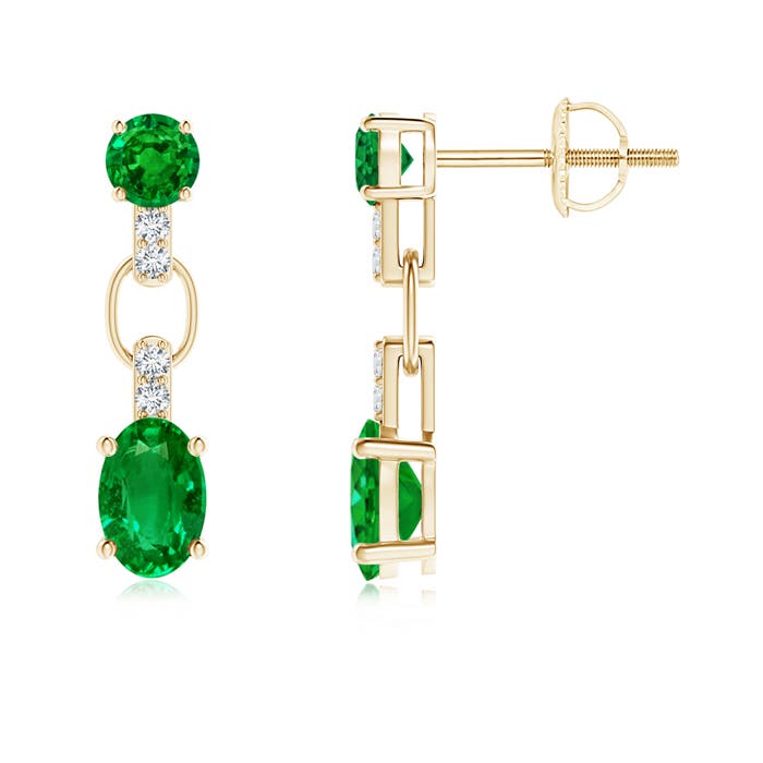 AAAA - Emerald / 1.16 CT / 14 KT Yellow Gold