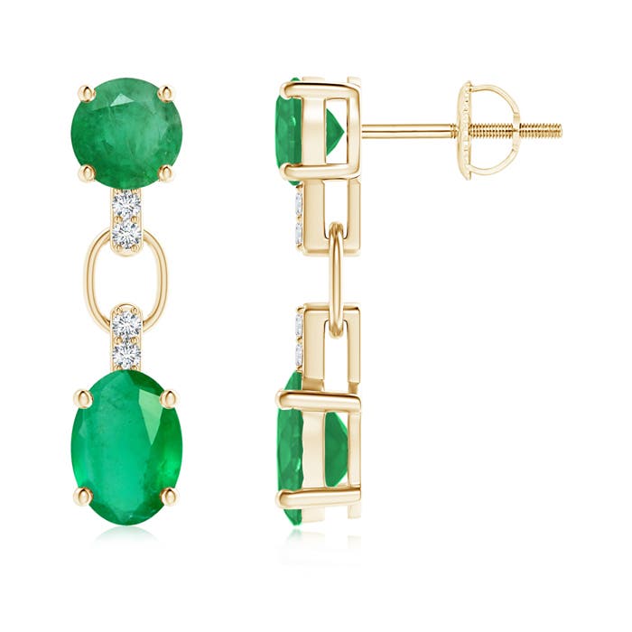 A - Emerald / 2.3 CT / 14 KT Yellow Gold