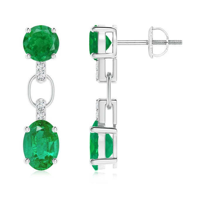 AA - Emerald / 2.3 CT / 14 KT White Gold