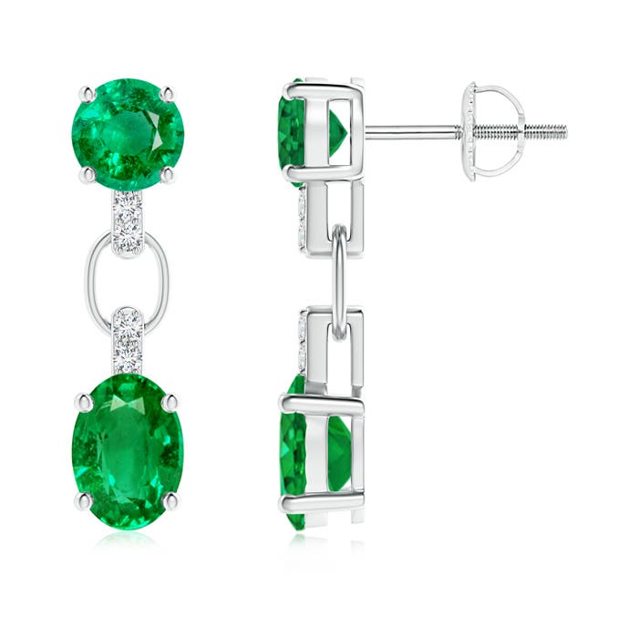 AAA - Emerald / 2.3 CT / 14 KT White Gold