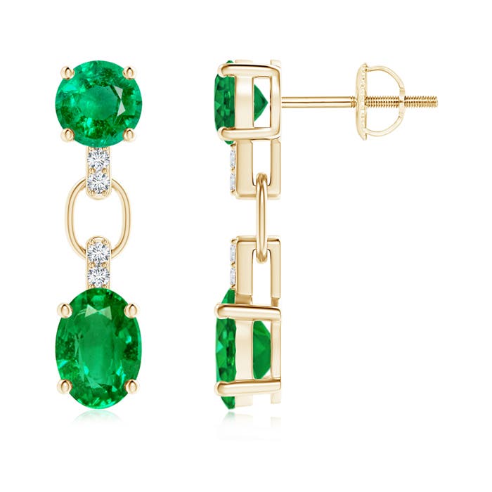 AAA - Emerald / 2.3 CT / 14 KT Yellow Gold