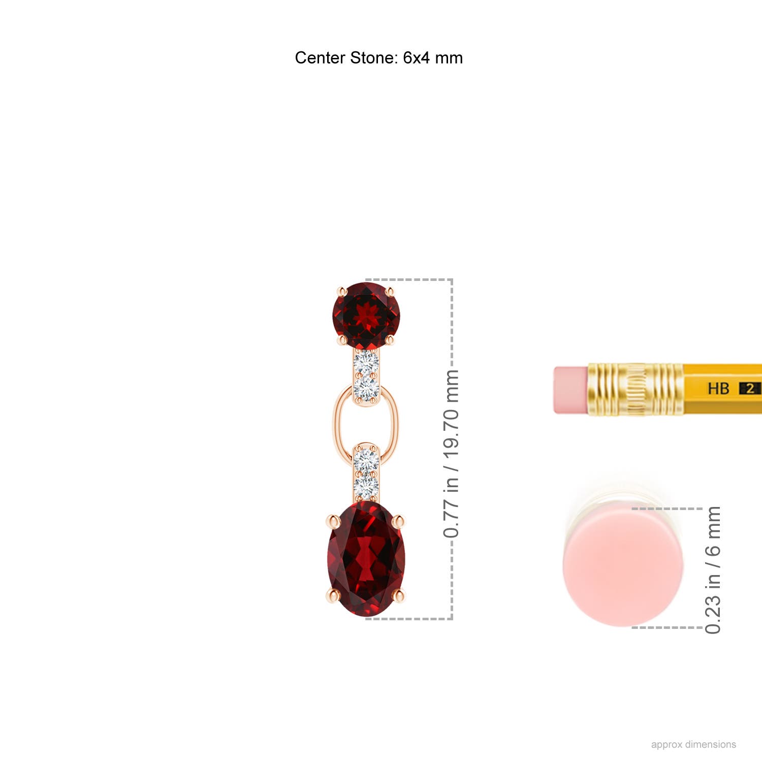 AAAA - Garnet / 1.56 CT / 14 KT Rose Gold