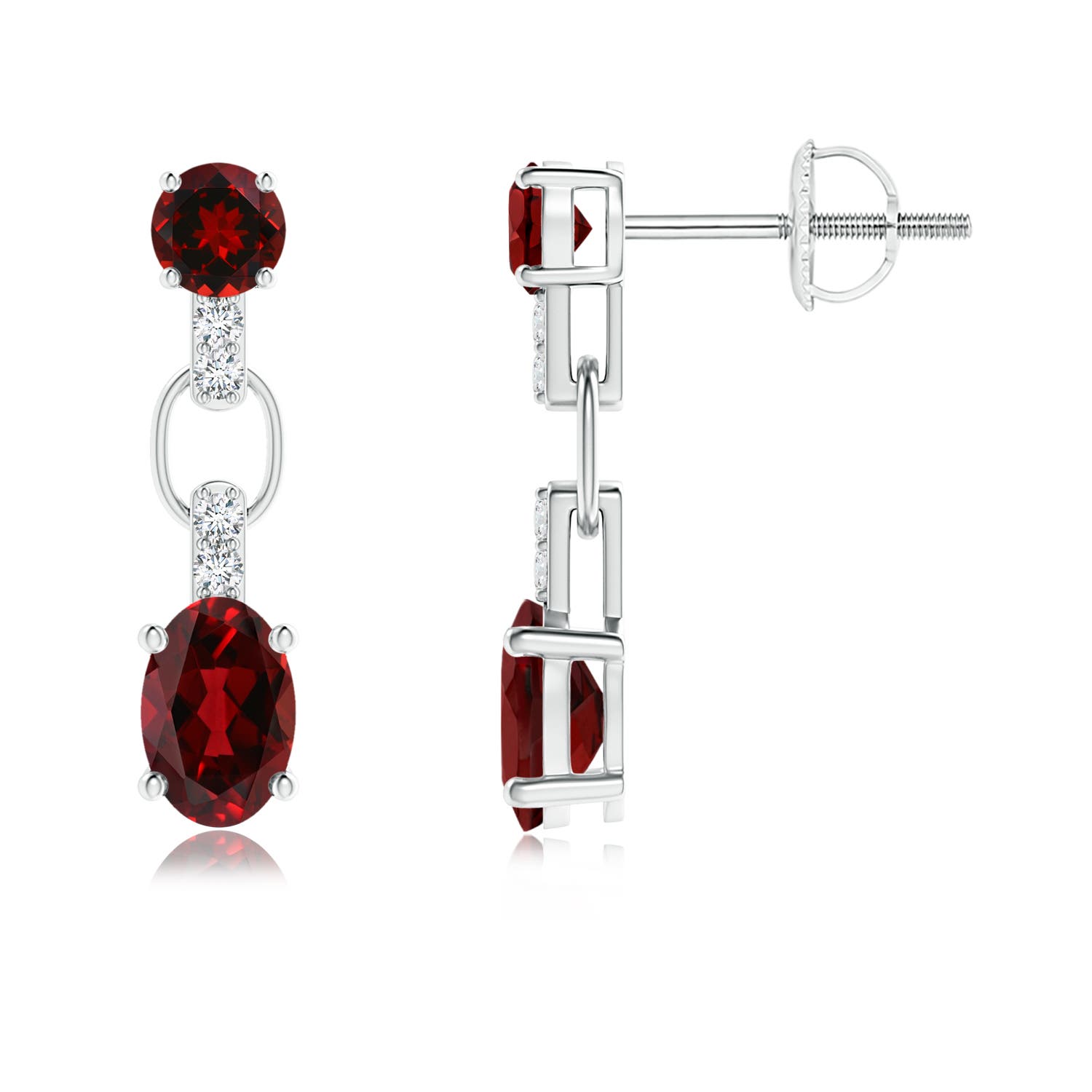 AAAA - Garnet / 1.56 CT / 14 KT White Gold