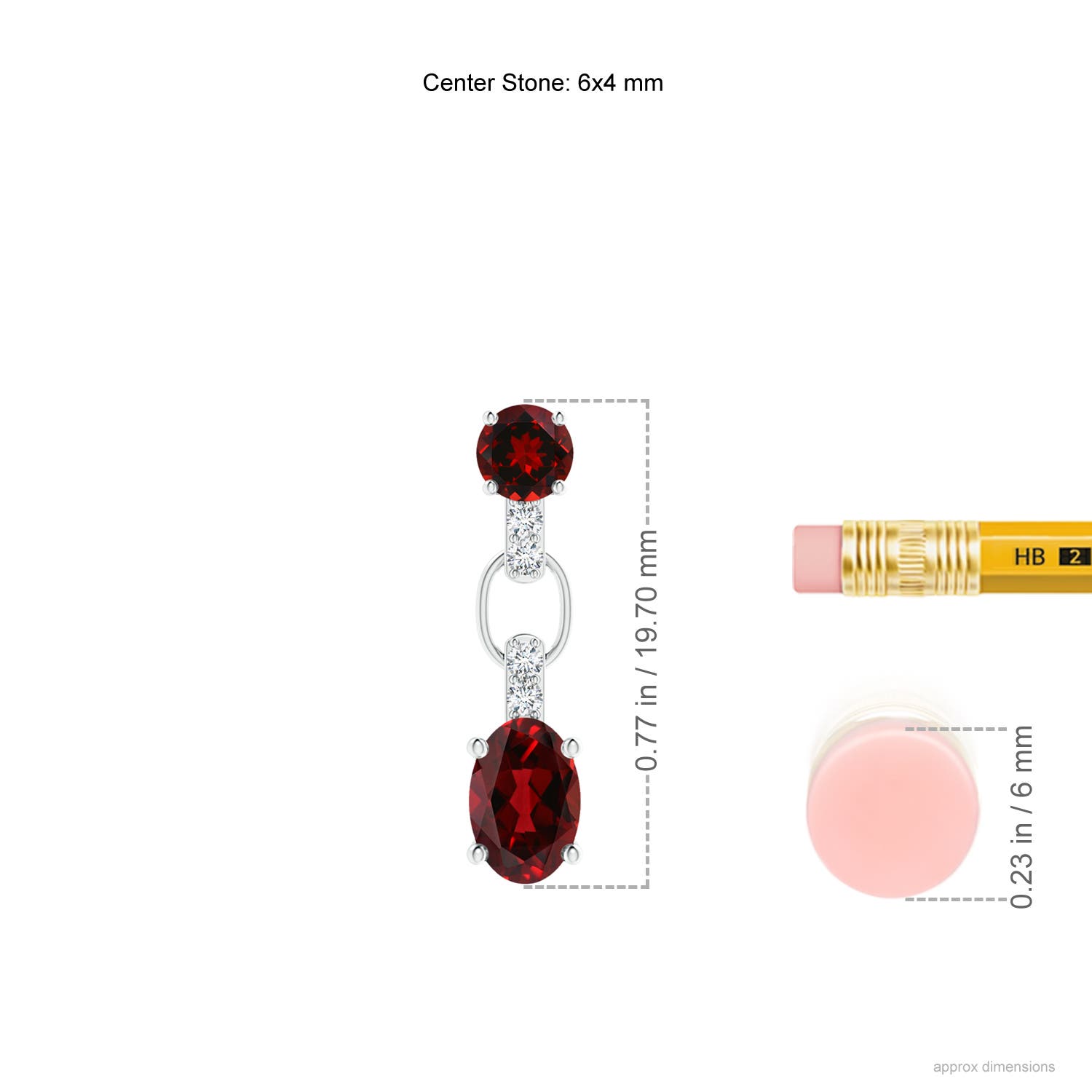 AAAA - Garnet / 1.56 CT / 14 KT White Gold