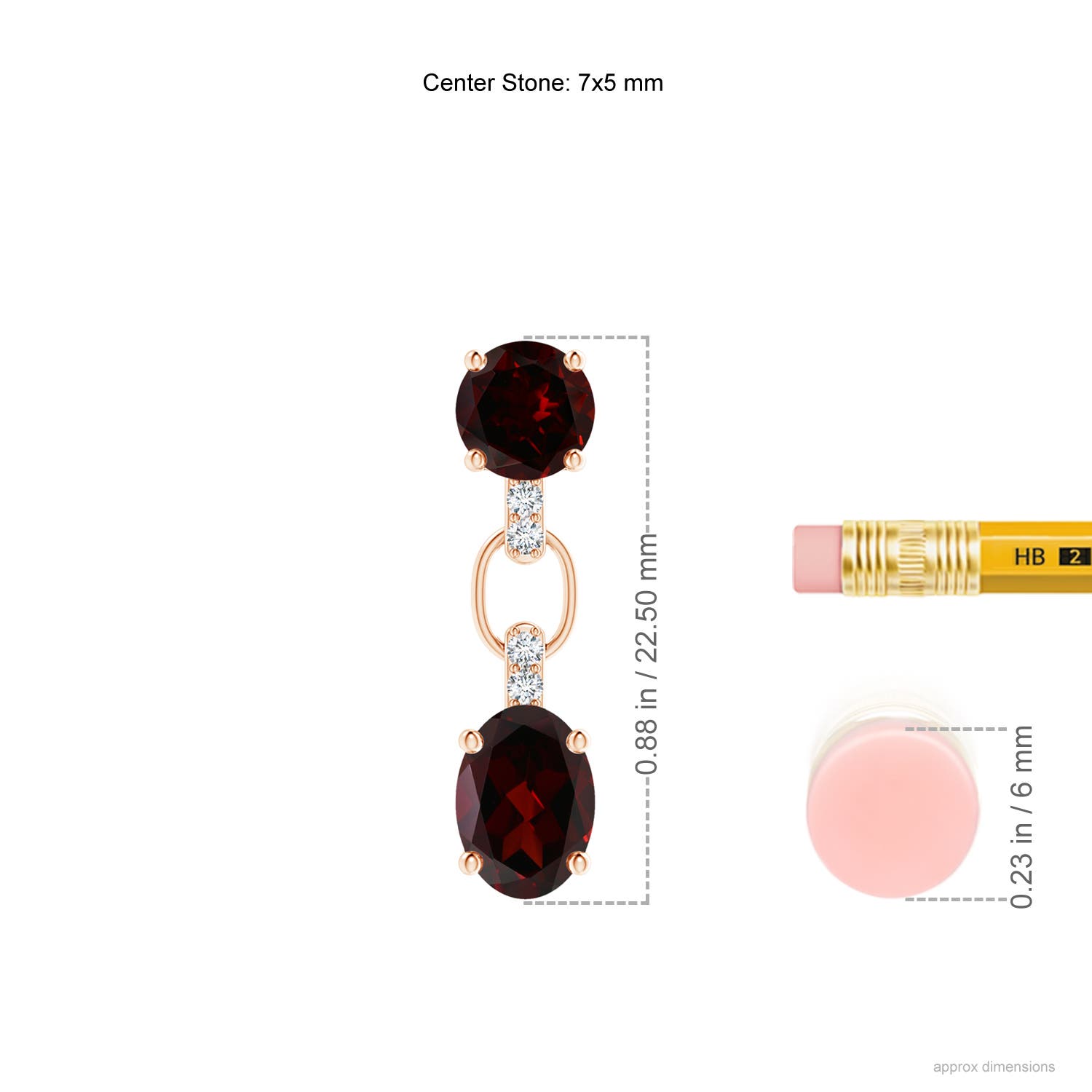 A - Garnet / 3.08 CT / 14 KT Rose Gold