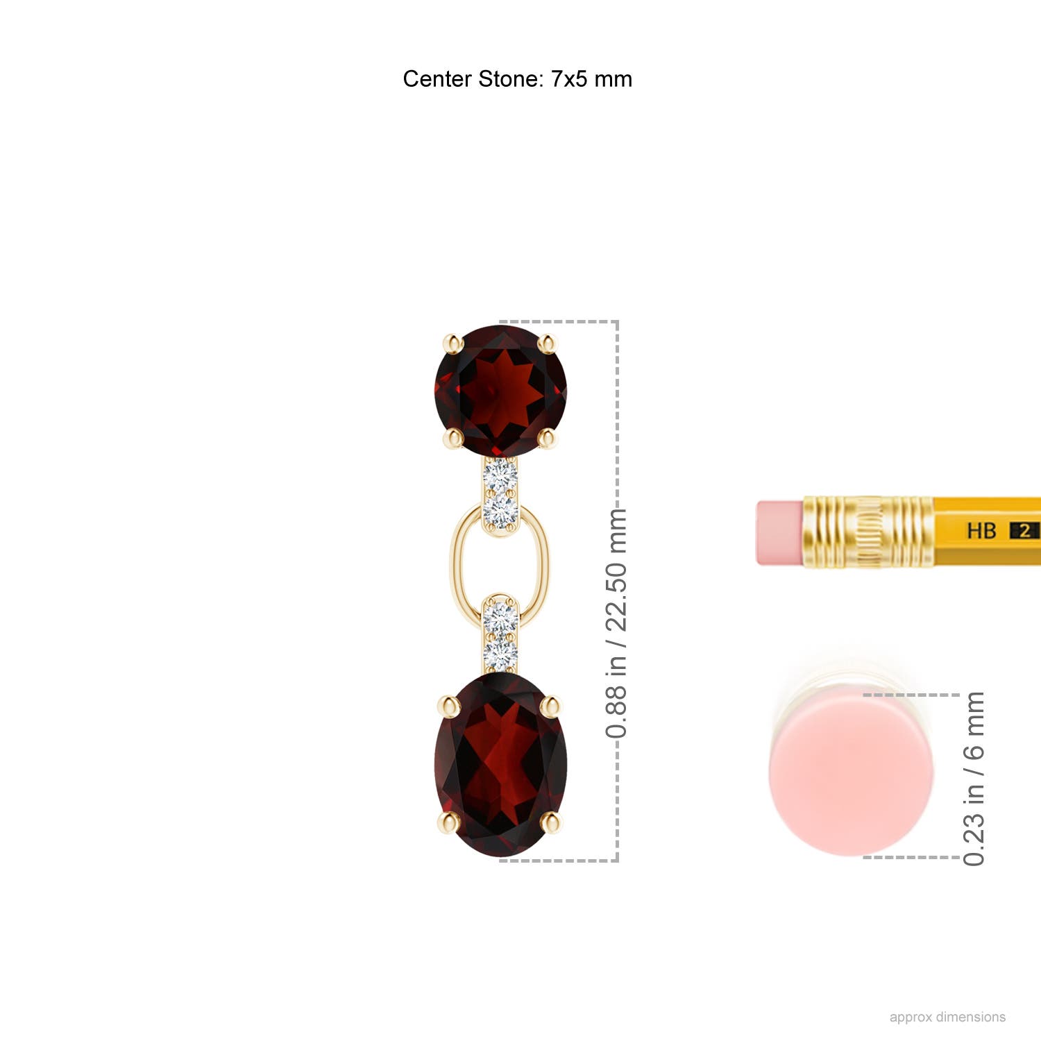 AA - Garnet / 3.08 CT / 14 KT Yellow Gold