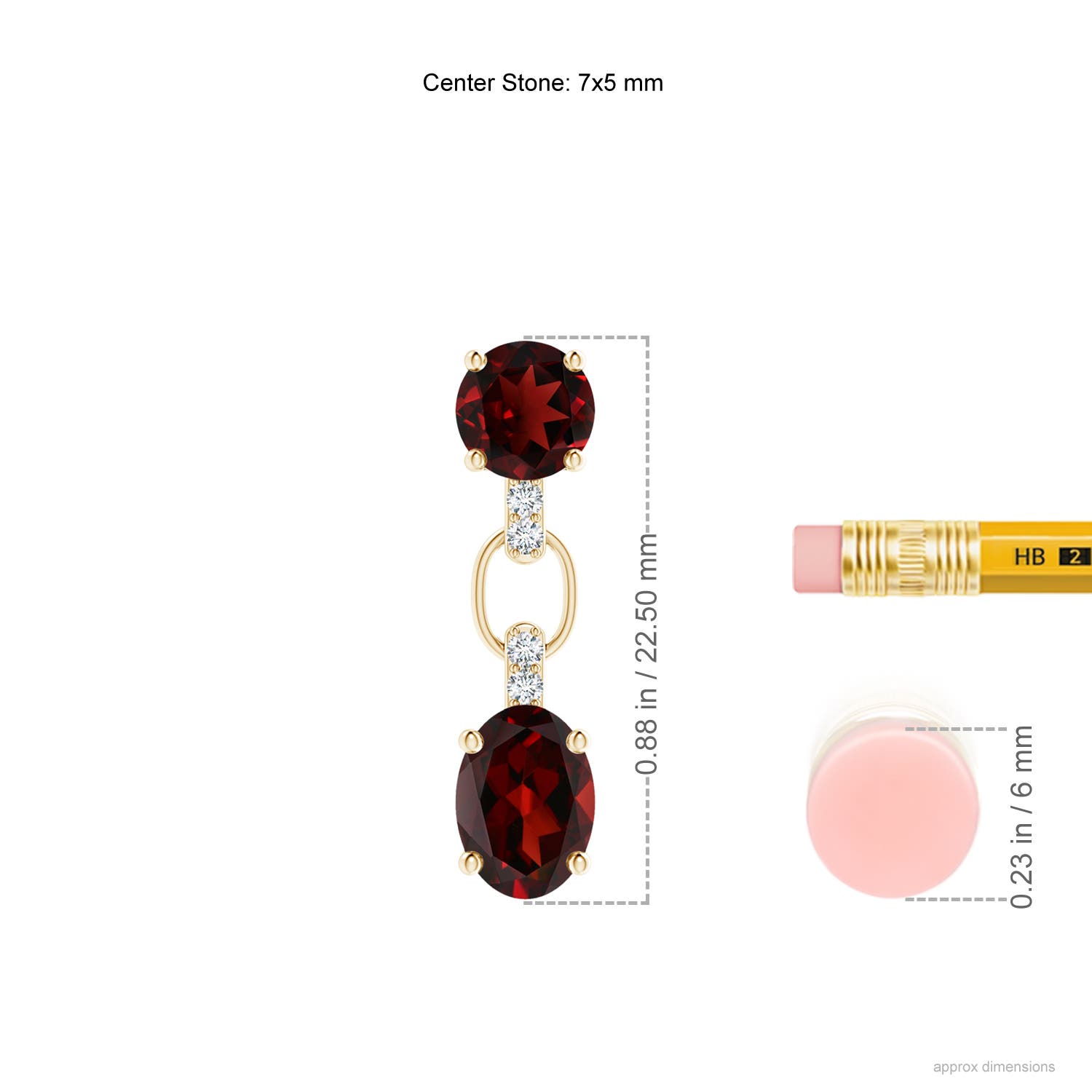 AAA - Garnet / 3.08 CT / 14 KT Yellow Gold