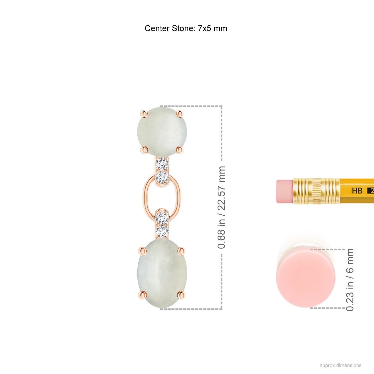 AA - Moonstone / 2.34 CT / 14 KT Rose Gold