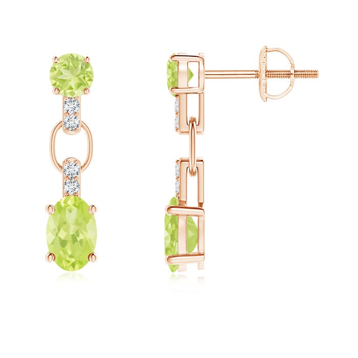 A - Peridot / 1.38 CT / 14 KT Rose Gold