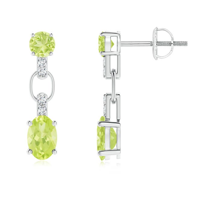 A - Peridot / 1.38 CT / 14 KT White Gold