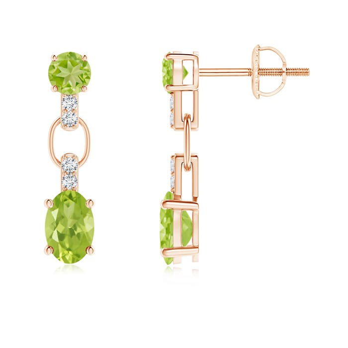 AA - Peridot / 1.38 CT / 14 KT Rose Gold