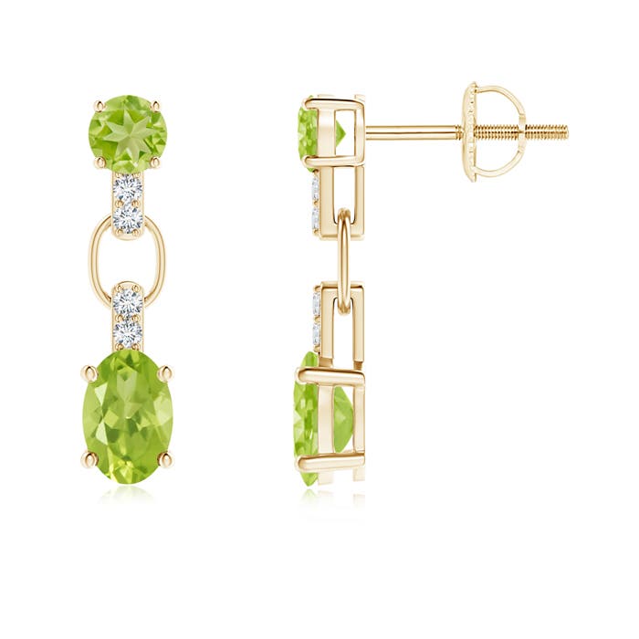 AA - Peridot / 1.38 CT / 14 KT Yellow Gold