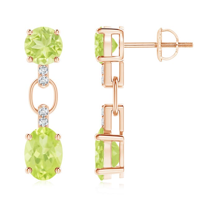 A - Peridot / 2.88 CT / 14 KT Rose Gold