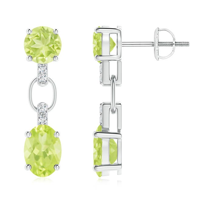 A - Peridot / 2.88 CT / 14 KT White Gold