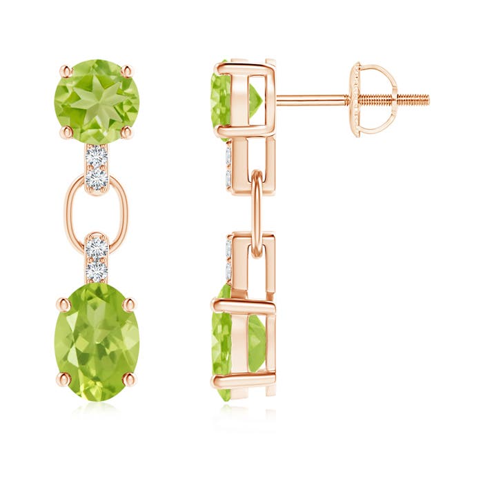 AA - Peridot / 2.88 CT / 14 KT Rose Gold