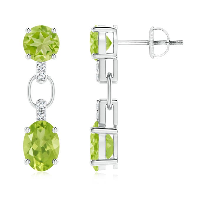 AA - Peridot / 2.88 CT / 14 KT White Gold