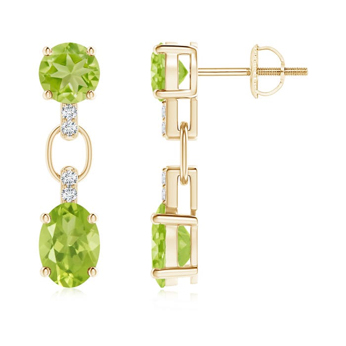 AA - Peridot / 2.88 CT / 14 KT Yellow Gold