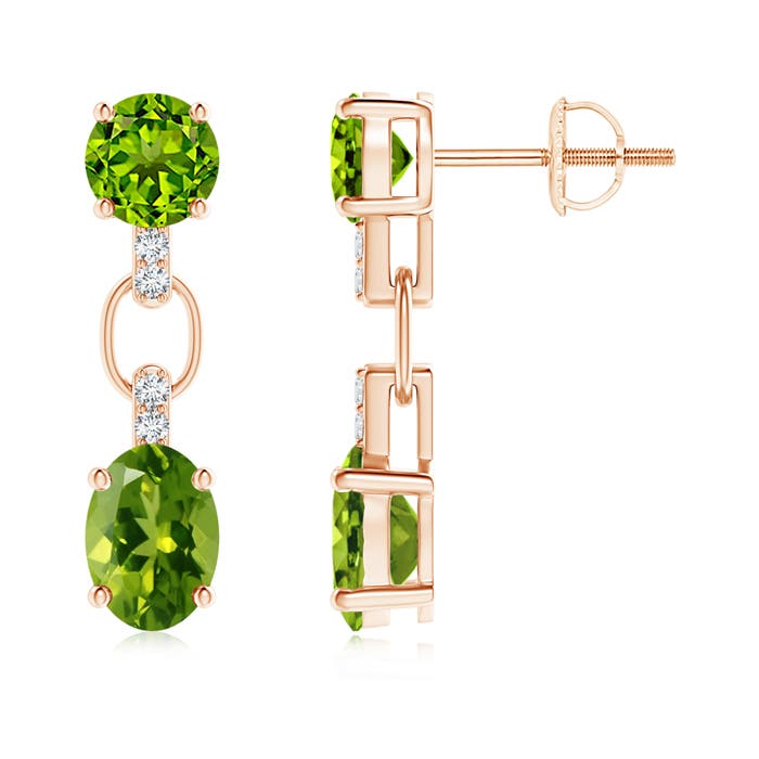 AAAA - Peridot / 2.88 CT / 14 KT Rose Gold